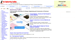 Desktop Screenshot of engineeringtoolbox.com